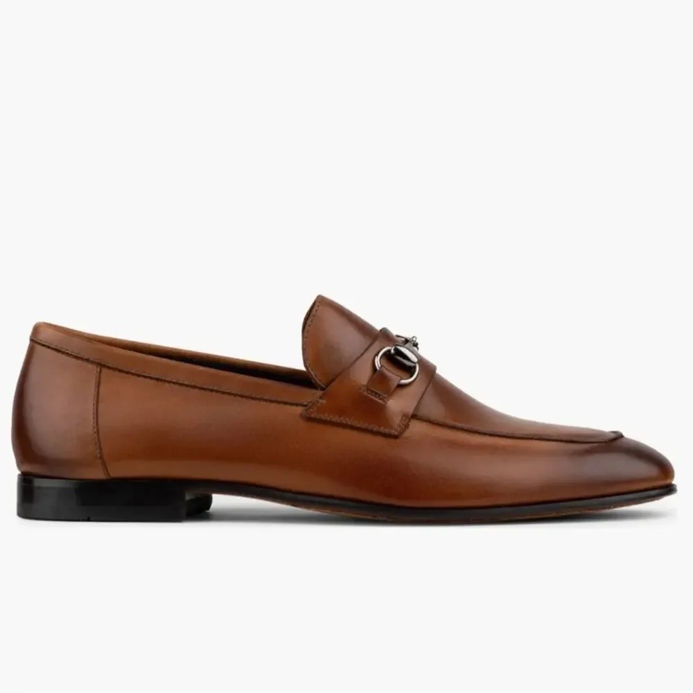 Donald J. Pliner Ted Bit Leather Slip-On Loafers